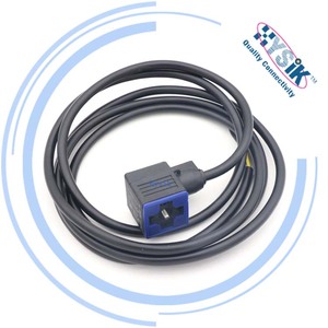 Dahili LED göstergesi Solenoid valf konnektörü siyah yüksek uyumluluk DIN43650 standart endüstriyel elektrik fişi baz - Product Image 1