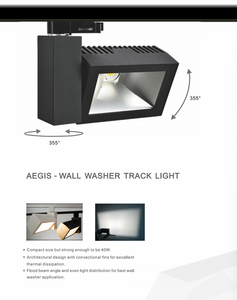 Projecteur mural encastré LED de haute qualité 40W DC36V IP54 CRI90 Ra Rotatif 355° °   Aluminium pour espaces commerciaux - Product Image 1