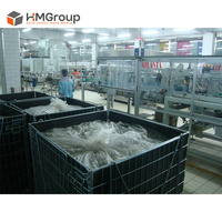 Conteneur de stockage en fil métallique pour bouteilles PET préformées, en acier doux, soudé, pliable et empilable, personnalisé pour entrepôt
