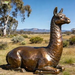 Estatua <span class=keywords><strong>de</strong></span> Alpaca <span class=keywords><strong>de</strong></span> Bronce <span class=keywords><strong>de</strong></span> Tamaño Real para Jardín, Escultura <span class=keywords><strong>de</strong></span> Llama Grande para Patio, Decoración <span class=keywords><strong>de</strong></span> Jardín Hecha a Mano en Bronce Fundido - Product Image 5