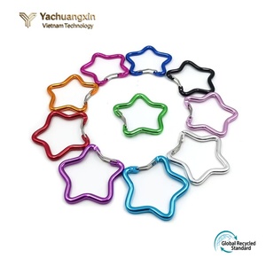 High-quality Aluminum Alloy Five-pointed Star Climbing Pendants and Colorful Star Pendants with <b>Snap</b> <b>Hook</b> - Product Image 2