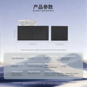 Dispositivo Antiespía Multifuncional con Control Remoto Inalámbrico, <span class=keywords><strong>Bloqueador</strong></span> de Grabación de Voz, Caja de Pañuelos Personalizada OEM - Product Image 4