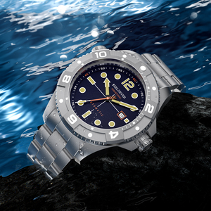<span class=keywords><strong>Reloj</strong></span> LIGE FN1802 de Buceo con Cristal de Zafiro para Hombre, Deportivo, Automático, Mecánico, 500M, Cronógrafo, Acero Inoxidable + <span class=keywords><strong>Caja</strong></span> de Regalo - Product Image 1