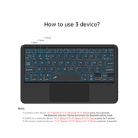 Zert Keyboard proyeksi tata letak Prancis, untuk Lenovo M10 Plus dengan Touchpad dan M10 HD 10.1 inci casing Tablet