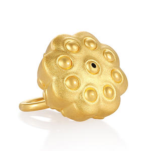 Luxury gold <b>jewelry</b> 24k micro-hard gold <b>lotus</b> seedpod shape bracelet beaded high-end <b>jewelry</b> accessories - Product Image 2