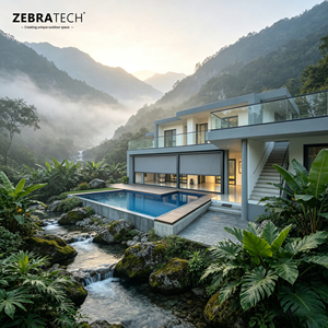 Persianas Exteriores Automáticas ZERATECH con Motor Inteligente, <span class=keywords><strong>Cortinas</strong></span> Impermeables <span class=keywords><strong>de</strong></span> Aluminio <span class=keywords><strong>para</strong></span> Muro Cortina <span class=keywords><strong>de</strong></span> Vidrio, Balcón, con Certificación CE - Product Image 5
