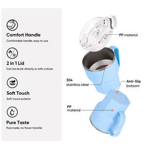 Tasses à café en acier inoxydable 304 à double paroi, impression personnalisée, anti-fuite, 360 ml, 600 ml, mugs à café isolés pour les voyages - Product Image 3