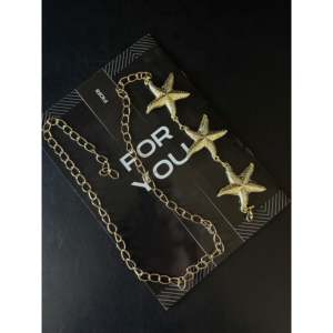 เข็มขัดโซ่สีทองพร้อมจี้รูปปลาดาว สไตล์ Y2K เข็มขัดโลหะสำหรับผู้หญิง - Product Image 1