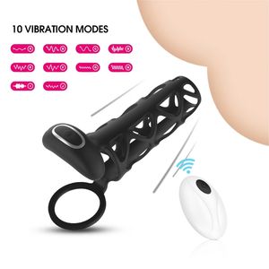 Silikon horoz kol vibratör 9 frekansları ile uzaktan kumanda yetişkin büyütücü seks oyuncakları içeren Penis halkaları - Product Image 2