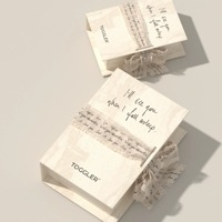 Boîte de rangement pour bijoux magnétique écologique, série Cœur de fille, lettre d'amour manuscrite, ambiance amoureuse, confession, cadeau de livraison