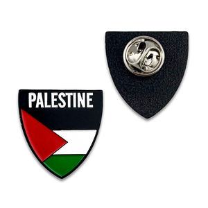 Palestine Triangle Coeur Design Métal <span class=keywords><strong>Affiche</strong></span> Badge Pin Personnalisé Drapeau Palestinien Pin Carte de Palestine - Product Image 4