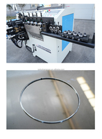 Machine automatique CNC pour la fabrication de cercles en fer, machine à fabriquer des anneaux en fil d'acier de 8 à 16 mm avec PLC et moteur de 7,5 kW, soudage bout à bout