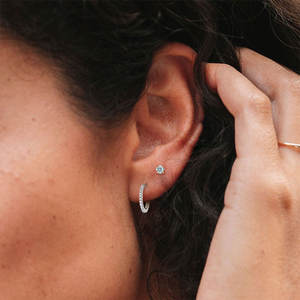 แฟชั่น <span class=keywords><strong>Huashan</strong></span> ชุบทองสแตนเลสผู้หญิงต่างหูเพทายข้ามชายแดนเรียบง่ายเครื่องประดับน่ารัก - Product Image 3