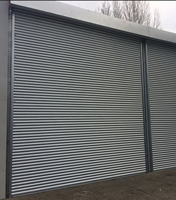 Portes de garage automatiques en alliage d'aluminium, portes coulissantes anti-tempête avec persiennes, vente en gros
