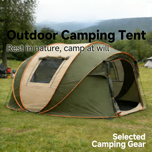 Tente tunnel imperméable facile à monter pour 4 à 8 personnes, idéale pour les voyages de camping en plein air - Product Image 4