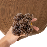 Extensiones de Cabello con Punta de Queratina SDD HAOHAO HAIR 12A, Cabello Humano de Doble Trama, Todos los Colores, con Mechas, Venta al por Mayor para Salones
