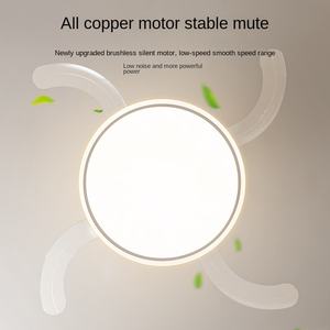 Ventilateur de plafond DC à montage encastré invisible Ventilateur décoratif à moteur AC en verre 5 Télécommande de lumière rétractable Ventilateur de plafond à montage encastré - Product Image 4