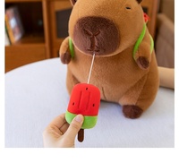 Peluche Capybara Mignonne en Forme de Pastèque de Haute Qualité 35CM-55CM, Rembourrage Coton PP, Cadeau d'Anniversaire pour Bébés 0-24 Mois, Unisexe, Vente en Gros