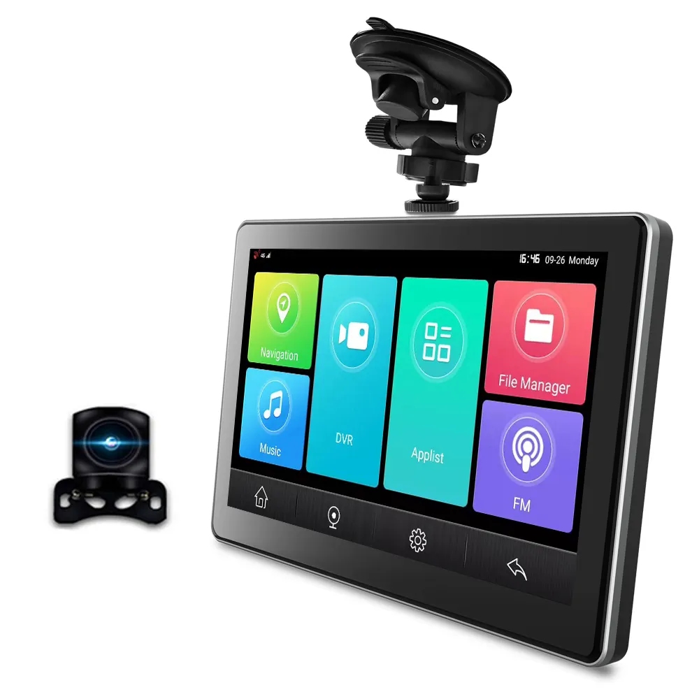 Mehrsprachiger Auto-Video recorder mit zwei Objektiven Real View Navigation Auto Dash Cam Nacht ansicht Auto-Kamera-Rekorder Sprach assistent