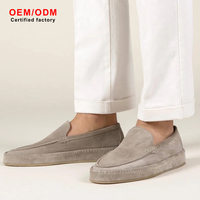 Mocasines OEM Hechos a Mano para Hombre, de Cachemira Premium, con Parte Superior de Cuero Genuino, Forro de Piel de Oveja Impermeable y Antideslizante