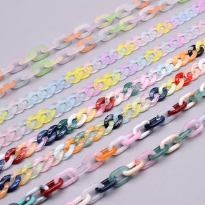 Cadena de Eslabones Acrílicos de 70 cm de Largo, Cadenas de Anillos Abiertos Ovalados Trenzados para Bolsos, Gafas de Sol, Fabricación de Joyería - Product Image 2