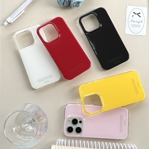 Solid Color Expression <b>Stand</b> Double Layer Case For iPhone16ProMax 15 14 13 Cute Girly - Product Image 2