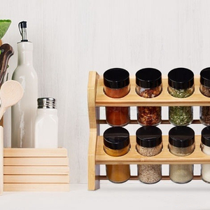 ชั้นวางของในครัว ชั้นวางเครื่องเทศไม้ไผ่ ชั้นวางเครื่องเทศไม้ไผ่สำหรับวางบนเคาน์เตอร์ - Product Image 2