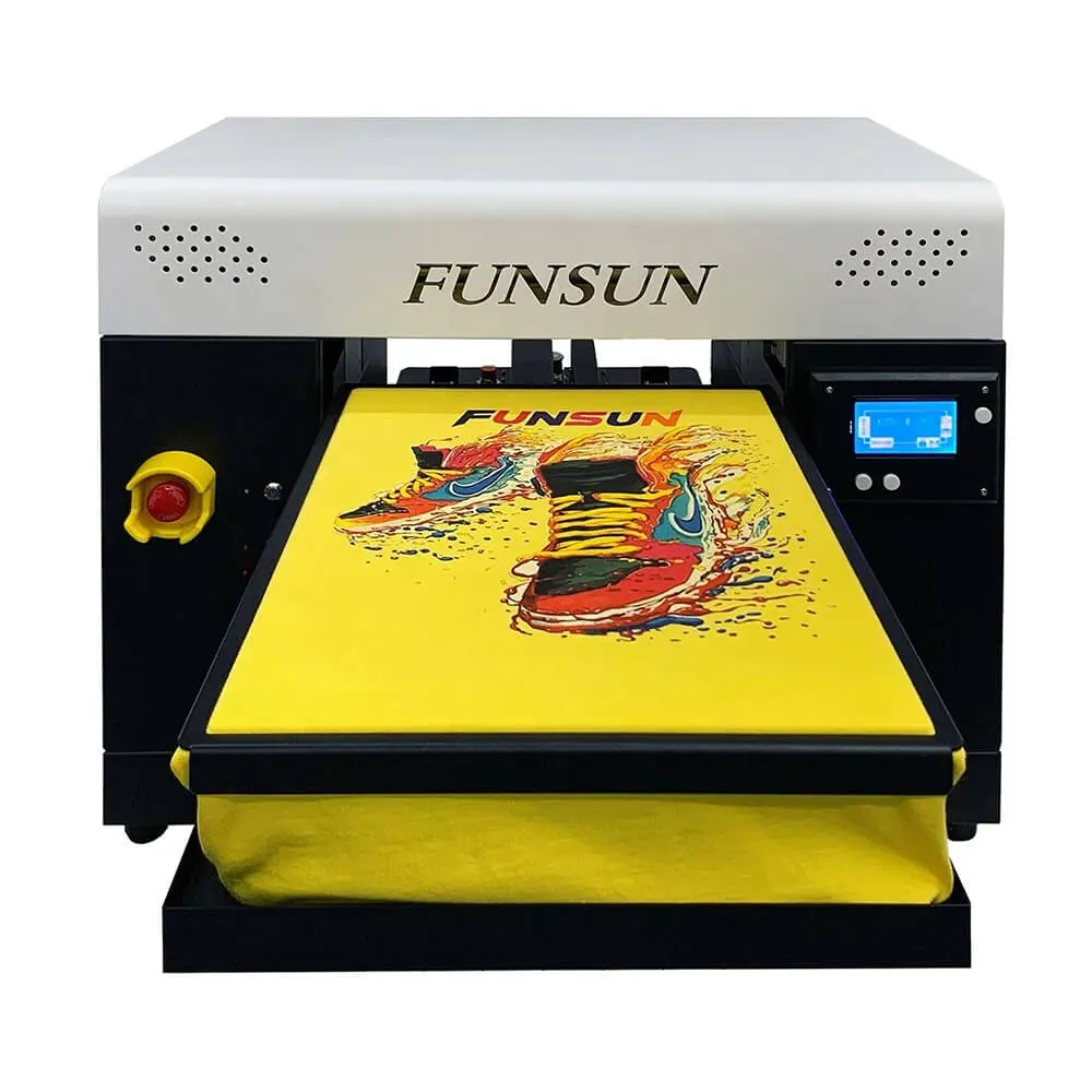 FUNSUN A3 Máy In 1440Dpi Vải May Mặc Máy In Dệt Áo Thun Dtg Máy In T-shirt Máy In