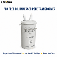 Transformateur monophasé monté sur poteau LEINENG à tension personnalisée 11kV 12.47kV 120/240V 240/480V étanche à l'huile