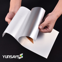 Flexographie brillant argent autocollant rouleau de papier auto-adhésif PET A3 + A4 étiquettes étanche imprimante Laser Compatible 574