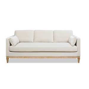 Ensemble de canapés carrés convertibles modernes en velours performance beige français pour appartement - Product Image 5
