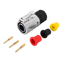 Conector de Aviación de Alta Fiabilidad, Alternativa a JRready, Serie CP20, Conector de Brida, IP68 Impermeable, Receptáculo de 4 Orificios, 300V 16A