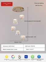 Nouveau Lustre de Luxe en Cristal pour Escalier, Suspension Moderne et Simple pour Villa, Duplex, Salon