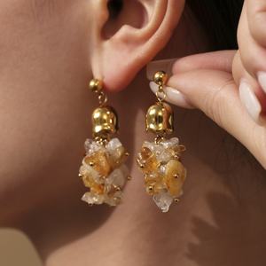 BINSHUO Кристалл колокольчик Орхидея кисточки Длинные Стильные сказочные темпераментные серьги из нержавеющей стали для женщин - Product Image 5