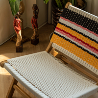 Excellente qualité salon fait à la main corde balcon chaise longue chaise de loisirs