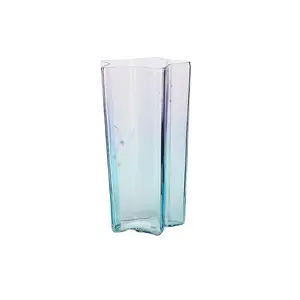 Vente en gros à bas prix de haute qualité vase en cristal de bougie noir mat vide en verre clair blanc givré personnalisé écologique