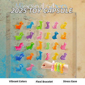 Juguetes de Dinosaurios Elásticos de TPR Personalizables al por Mayor que se Pueden Convertir en Juguetes Cápsula para Niños con Caramelos de Goma - Product Image 3