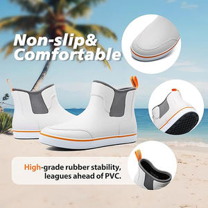 Stivali <span class=keywords><strong>da</strong></span> Uomo alla Caviglia Impermeabili in Gomma per Pesca e Pioggia, Scarpe Antiscivolo con Fodera in Neoprene per Nautica e Giardinaggio - Product Image 4