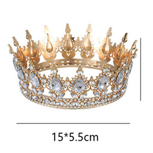 Vente chaude Baroque Alliage Goutte D'eau Couronne <span class=keywords><strong>Coiffe</strong></span> Mariée De Mariage Photographie Accessoires Cercle Complet Adulte Cérémonie <span class=keywords><strong>Coiffe</strong></span> - Product Image 6