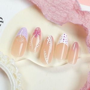 <span class=keywords><strong>Uñas</strong></span> Postizas K058 con Degradado Morado y Blanco, Diseño de Copo de Nieve, Estilo Francés, Reutilizables, Estética Invernal, ABS Premium, Venta al Por Mayor, Disponibles en Stock - Product Image 6