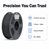 Filamento de Fibra de Carbono PLA Rígido y Ligero de 1.75mm, Textura Mate Oscura para Estructuras de Drones y Piezas de Montaje con Núcleo de Rejilla