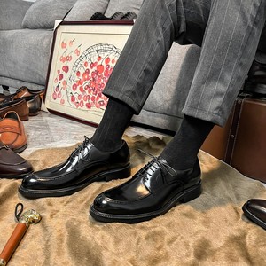 Chaussures de Ville pour Hommes Shadow en Cuir Véritable, <span class=keywords><strong>Luxe</strong></span> et Mode, Chaussures de Mariage pour Marié, Chaussures Oxford de <span class=keywords><strong>Luxe</strong></span> Style <span class=keywords><strong>Italien</strong></span>, Grande Taille - Product Image 2