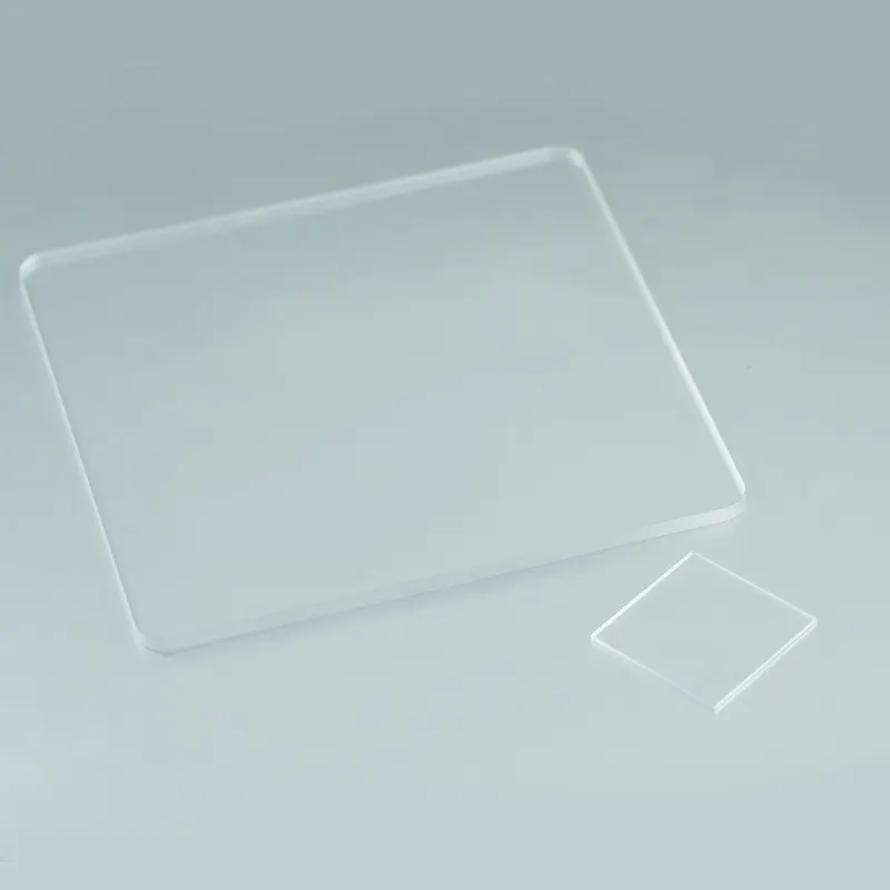 Ventanas protectoras rectangulares de fluoruro de calcio óptico de alta transmitancia transparente para instrumento óptico UV