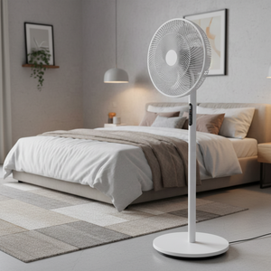 Ventilateur sur pied/ventilateur de table 2-en-1 de 16'', 45W, 3 vitesses, 6 pales en PP, 75 °   Oscillation, minuterie 9H, télécommande pour la maison/le bureau - Product Image 3