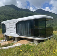 Tiny House de Luxe, Maison Mobile Préfabriquée, Capsule Spatiale pour Dormir en Plein Air, Matériel en Acier Galvanisé, Style de Conception Chinois pour Bureau