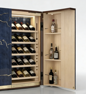 Vitrine de luxe pour salon de villa haut de gamme, au design moderne, en bois italien de luxe, pour vin - Product Image 6
