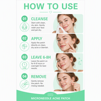Parche de microagujas de zinc PCA personalizado para minimizar poros y equilibrar la grasa, ideal para piel facial con problemas de acné.