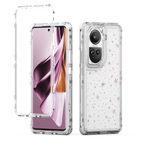 Coque de téléphone personnalisée 360° intégrale antichoc TPU+PC+Acrylique gravée au laser, gaufrée, avec paillettes, pour Oppo Reno 10/Reno12 Pro
