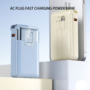 3-In-1 PD22.5W USB-<b>C</b> Interface Fast <b>Charging</b> Travel Power Bank AC Plug & LED Display Convenient PVC Material - Product Image 2