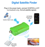 Pencari Sinyal Satelit GTMedia Freesat V8 Finder BT03 DVB S2 Digital Satfinder Pengukur Sinyal Penerima TV HD Tester